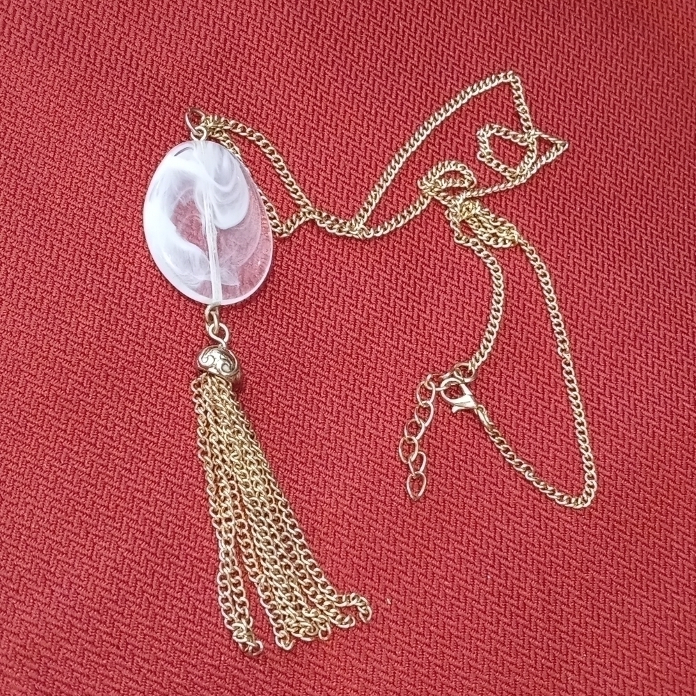 Tassel necklace with Lobster Claw 24 inch necklace